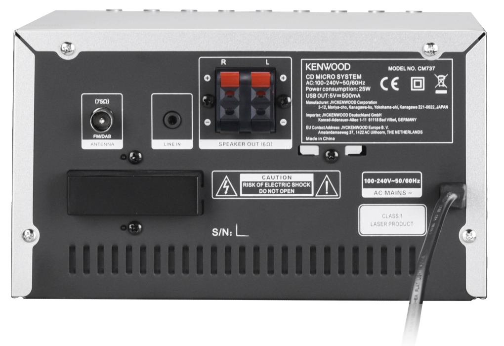 Kenwood M-7000S-S microanlæg - SØLV (NEDAT DA KASSEN MANGLER)