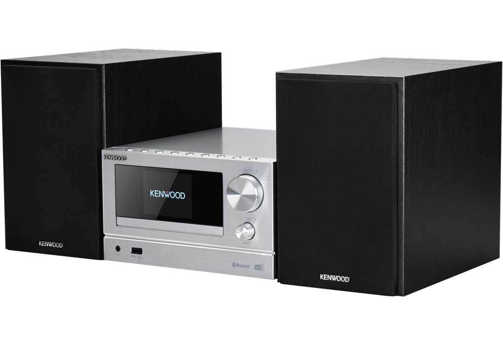 Kenwood M-7000S-S microanlæg - SØLV (NEDAT DA KASSEN MANGLER)