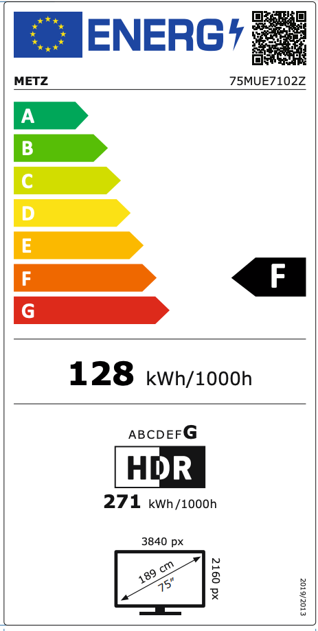 METZ 65" Fladskærms TV 65MUE7102 LED 4K