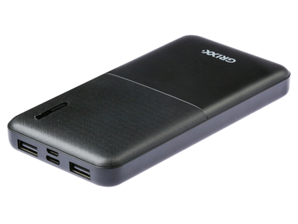 Grixx Powerbank 10.000mAh. Sort