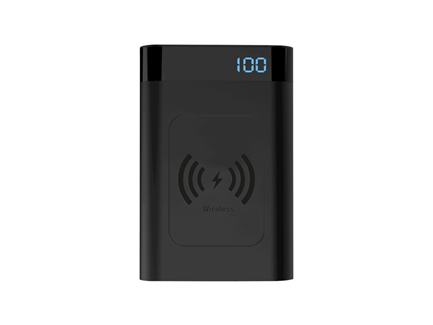 SBS trådløs powerbank 10.000 mAh. Sort