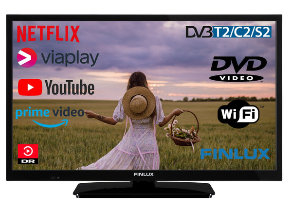 Finlux 24FHDME5161 24'' TV med 12 volt og DVD