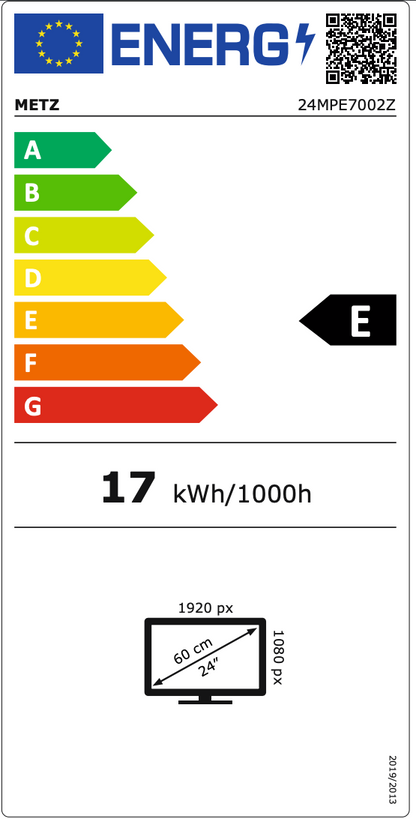 METZ 24" Fladskærms TV 24MPE7002Z LED 1080p (Fuld HD)