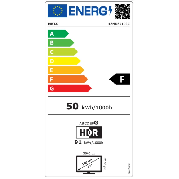 Metz Blue 43MUE7102 43” UHD Google TV