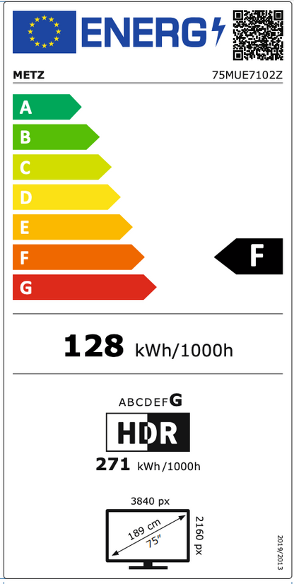 METZ 75" Fladskærms TV 75MUE7102 LED 4K