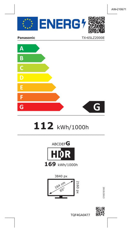 Panasonic 65" LZ2000 4K OLED TV